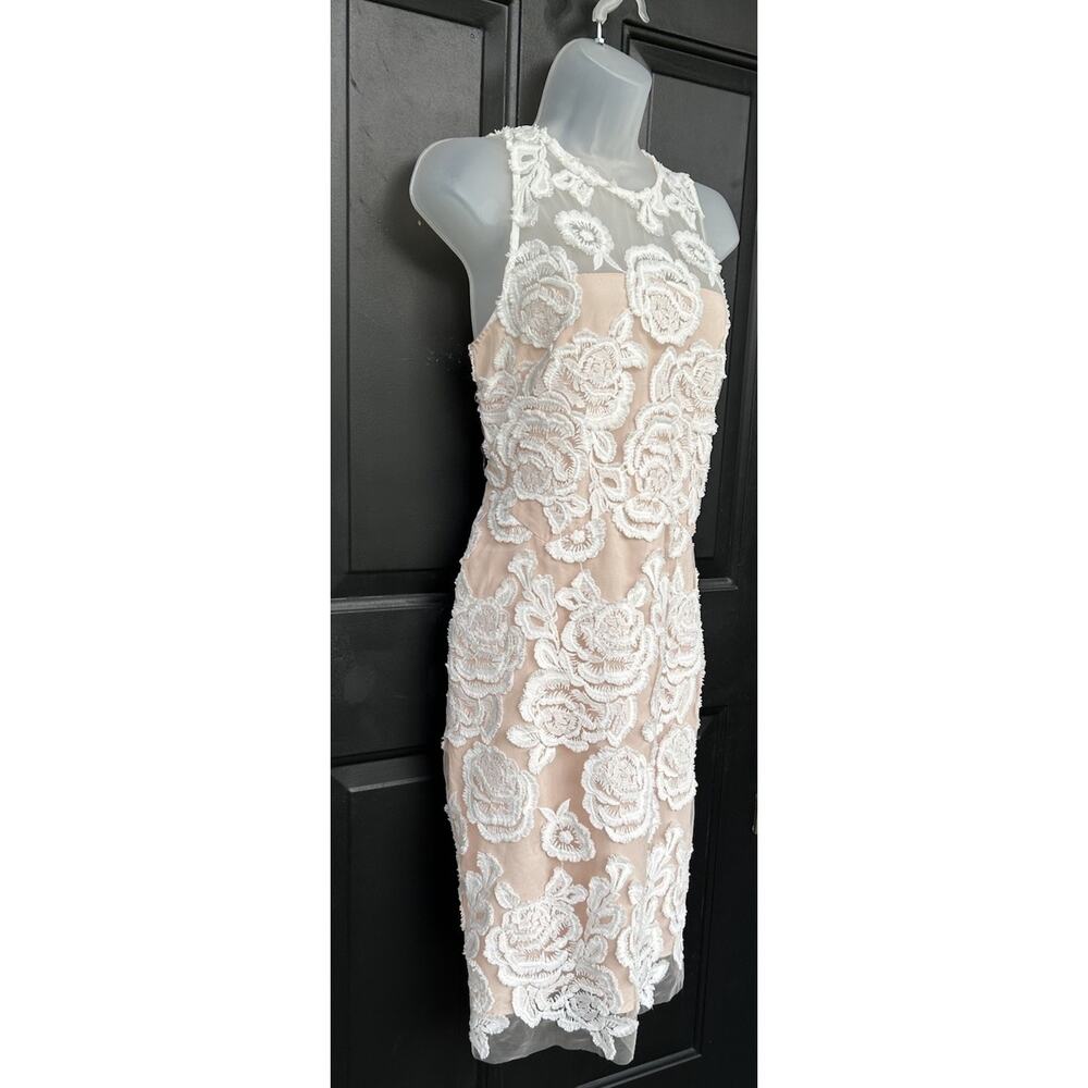 REISS Meghan Floral Dress Sz 10 Lace Bodycon Wedding Cocktail Romantic NEW $475 - Picture 4 of 16